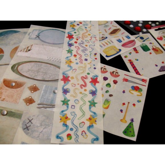 Lot of Creative Memories Celebrate, Primary & Jewel Stickers, Epoxy Hearts. - Picture 8 of 13
